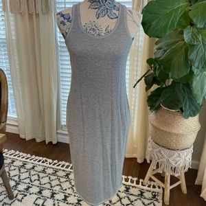 A Pea in the Pod knit ribbed dress, Heather gray, size S